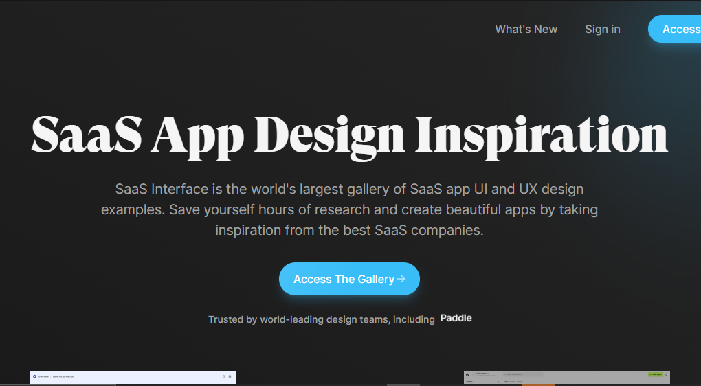 Saas Interface